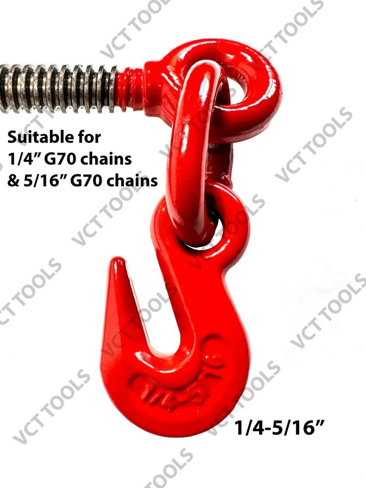 4PC 1/4" or 5/16" Ratchet Load Binder & Chain Set Equipment Tie Down Rigging