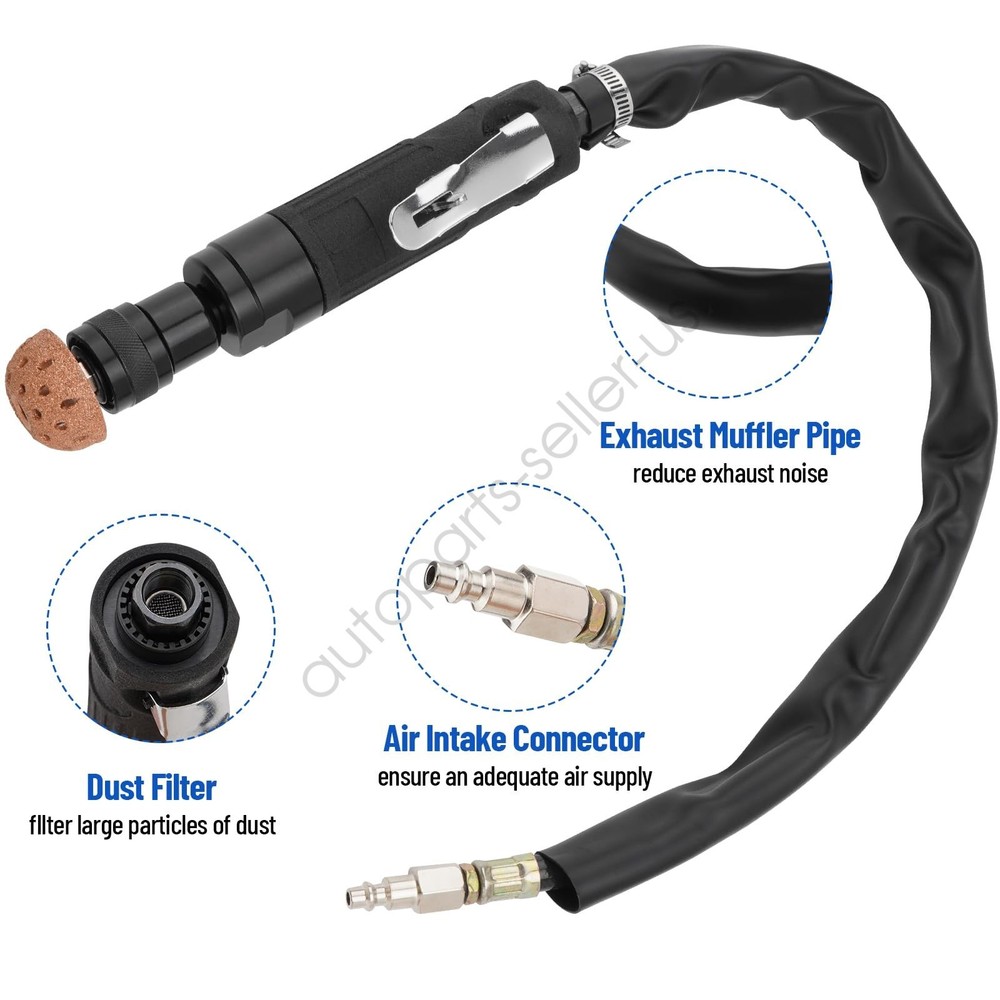 All-in-One Tire Repair Kit: 2500 RPM Buffer, Scraper, Roller & Buffing Wheel