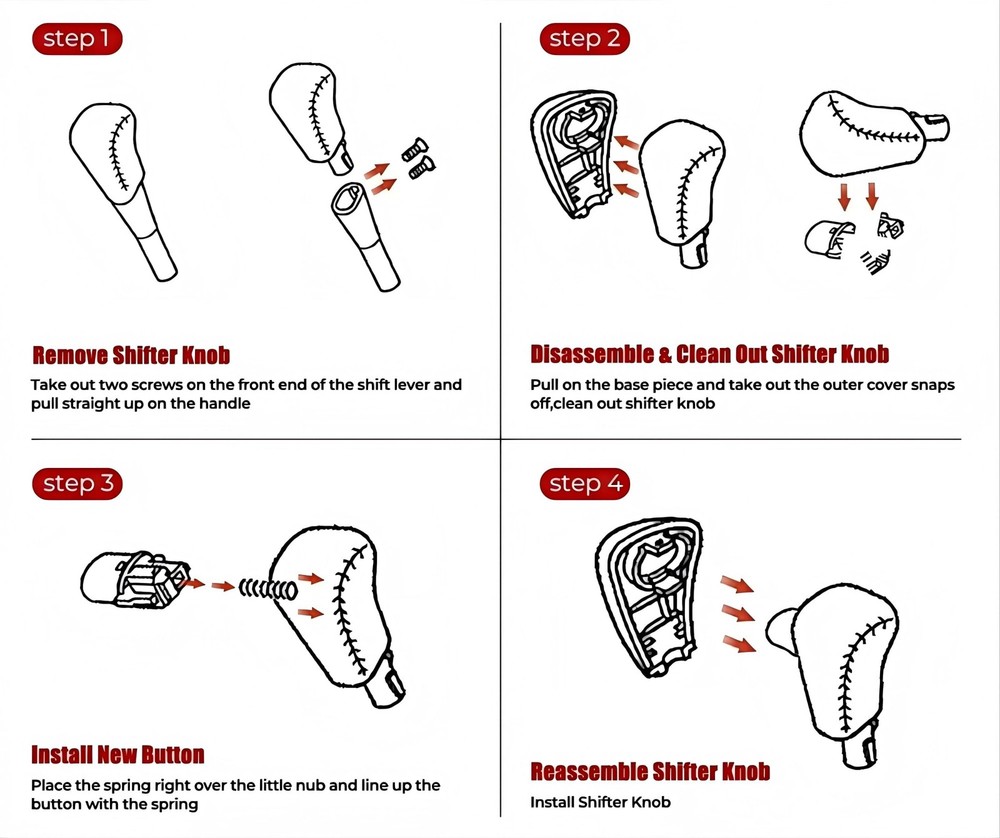 KDFUHRUI Transmission Shift Lever Push Knob Compatible with undefined