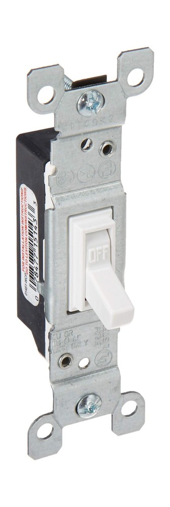 Leviton 15-Amp, 120 Volt, Toggle Framed Single-Pole AC Quiet Switch, Resident...