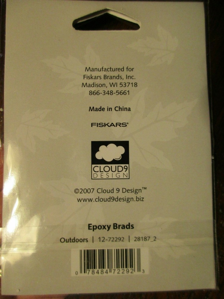 New! Epoxy Brads from Cloud 9 Outdoors Theme 15 pieces