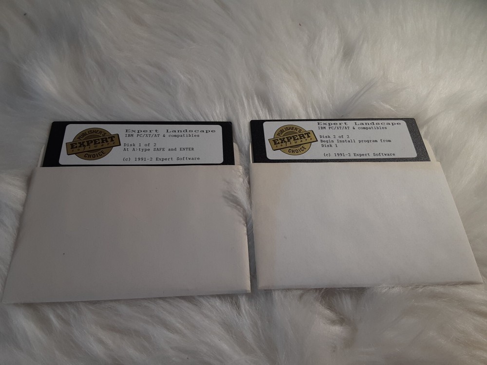 Expert Software Landscape IBM/Tandy Floppy Disc and User Manual 1992