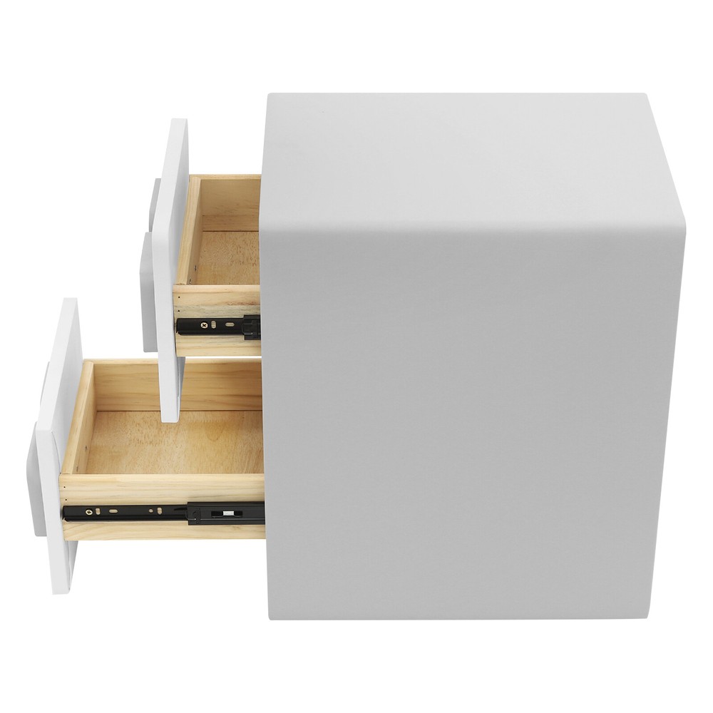 Bedside Table, Minimalist End Table With 2 Drawers, Bedside Table for Bedrooms