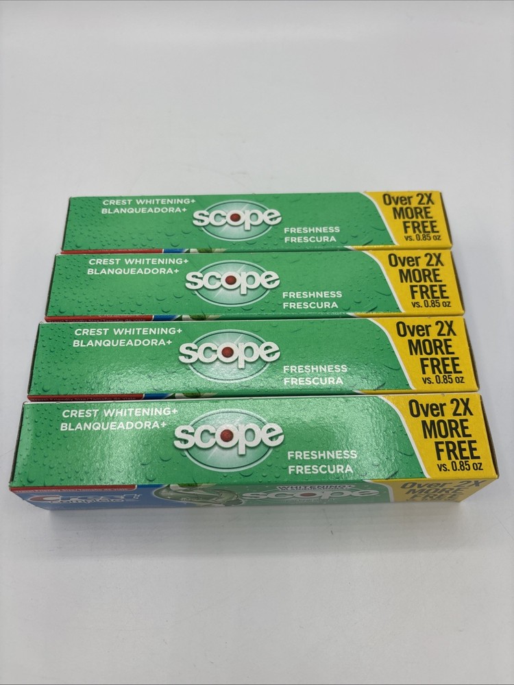 Crest Complete Whitening + Scope Minty Fresh Flavor Toothpaste 2.7oz ea. 4 Pack