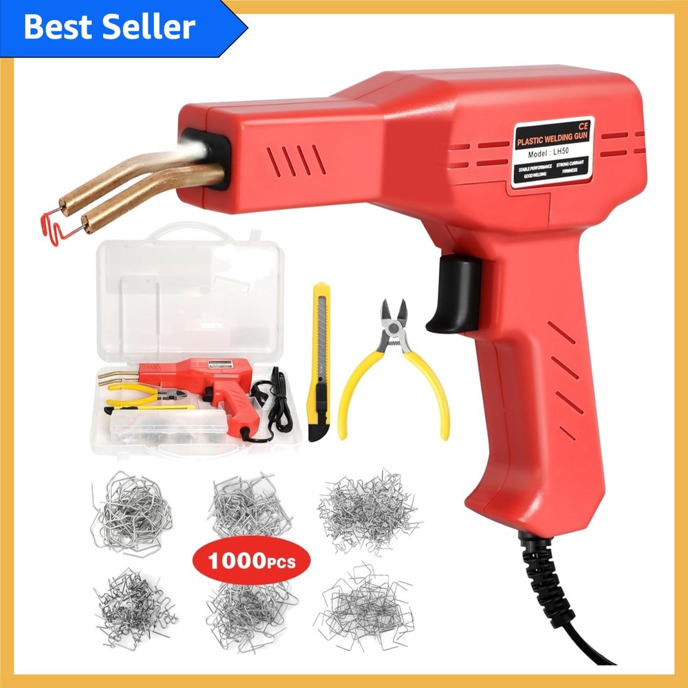 Effortless Plastic Welding Kit with 1000PCS Staples - Fast & Ergonomic Design