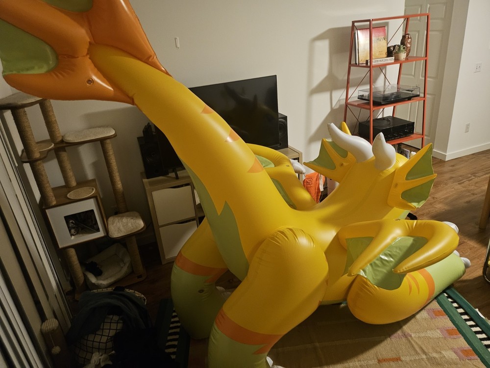 MythAnimalCreate Cheese Dragon With Wings Inflatable Toy