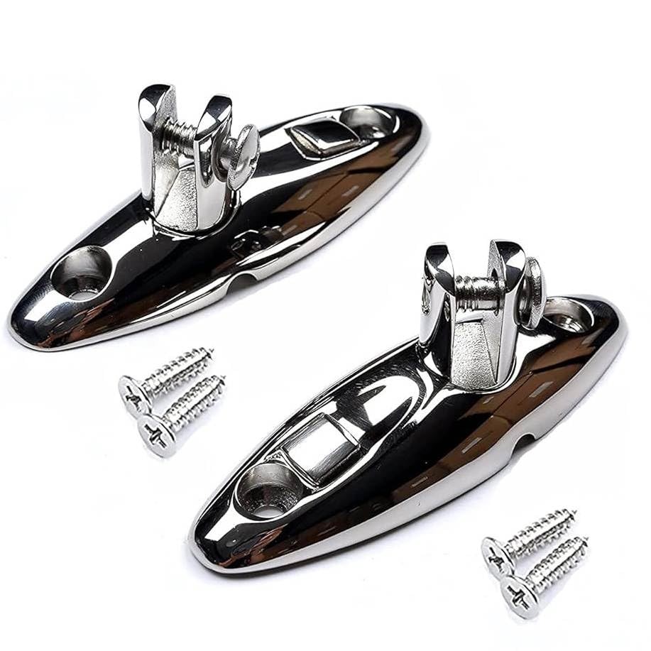 Mxeol Bimini Swivel Mount Quick Release Hinge Stainless average, Silver 2PCS