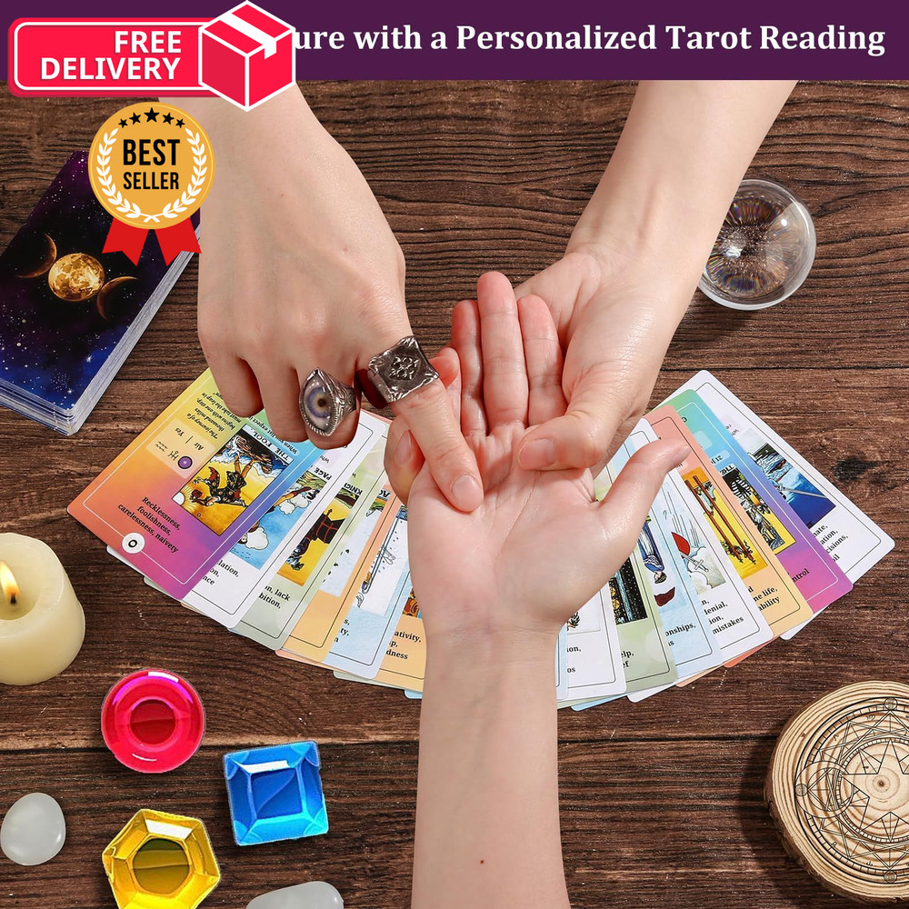 Tarot Cards for Beginners with Guide Book, Medium, Colorful