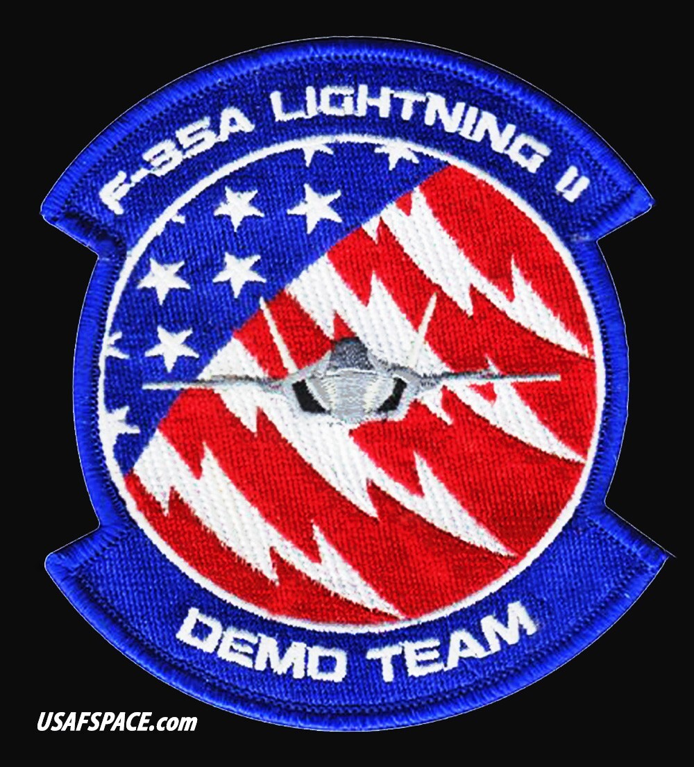 USAF F-35A- LIGHTNING II- DEMO TEAM -Hill AFB, UT- ORIGINAL AIR FORCE VEL PATCH