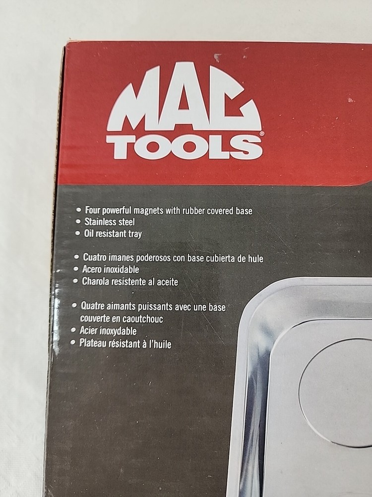 NEW Mac Tools Triple Magnetic Parts Tool Tray Silver Magtray-4
