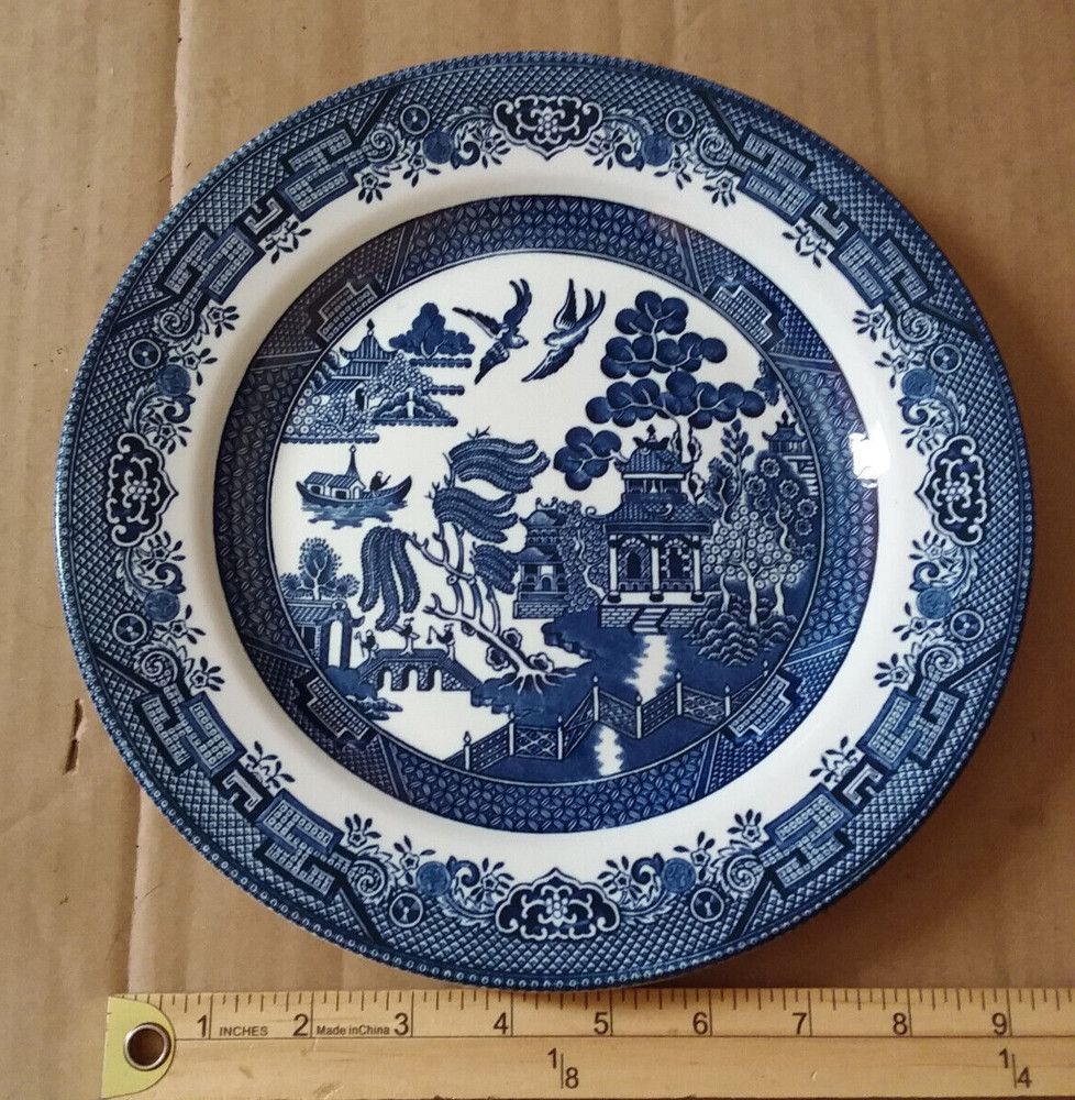 Three Pc. Churchill Classic Bluewillow Dinner Set - NOS