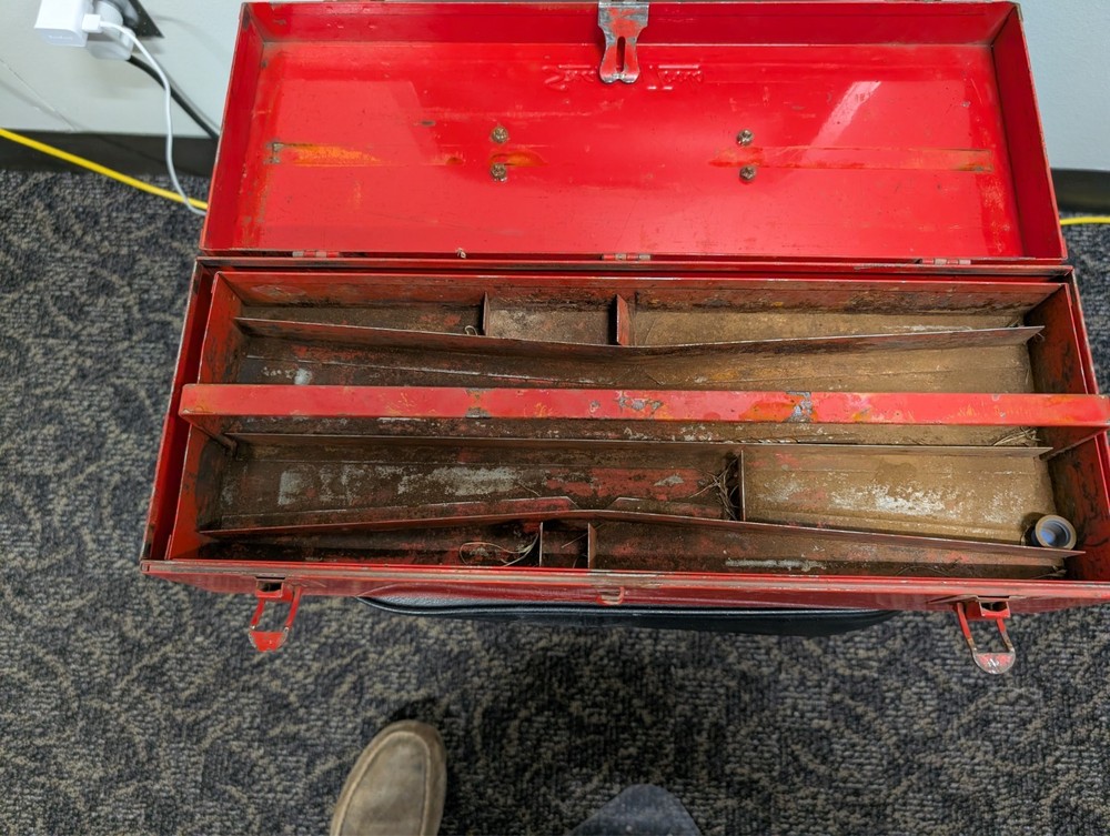 Snap On Vintage Tool Box Handheld Box Removable Divider Tray KRA 250.