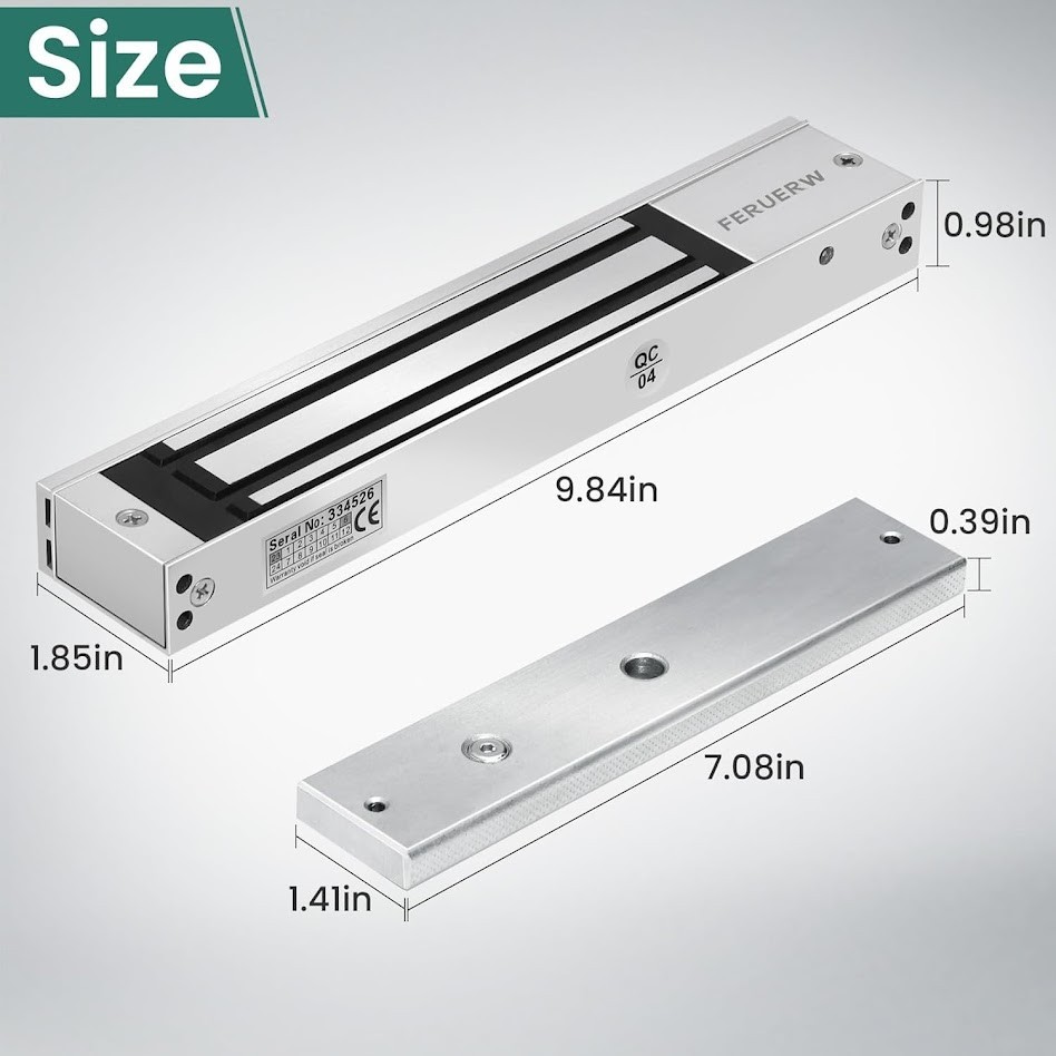 600lb Electromagnetic Door Lock 12V Single Door Access Control