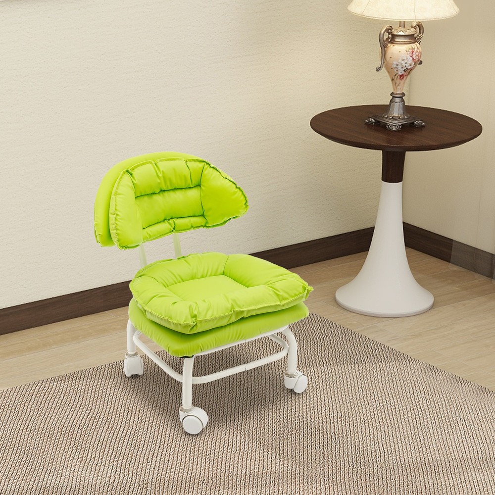 Ergonomic Rolling Stool with Back Rest, Heavy Duty Rolling Stool, Roller Chair
