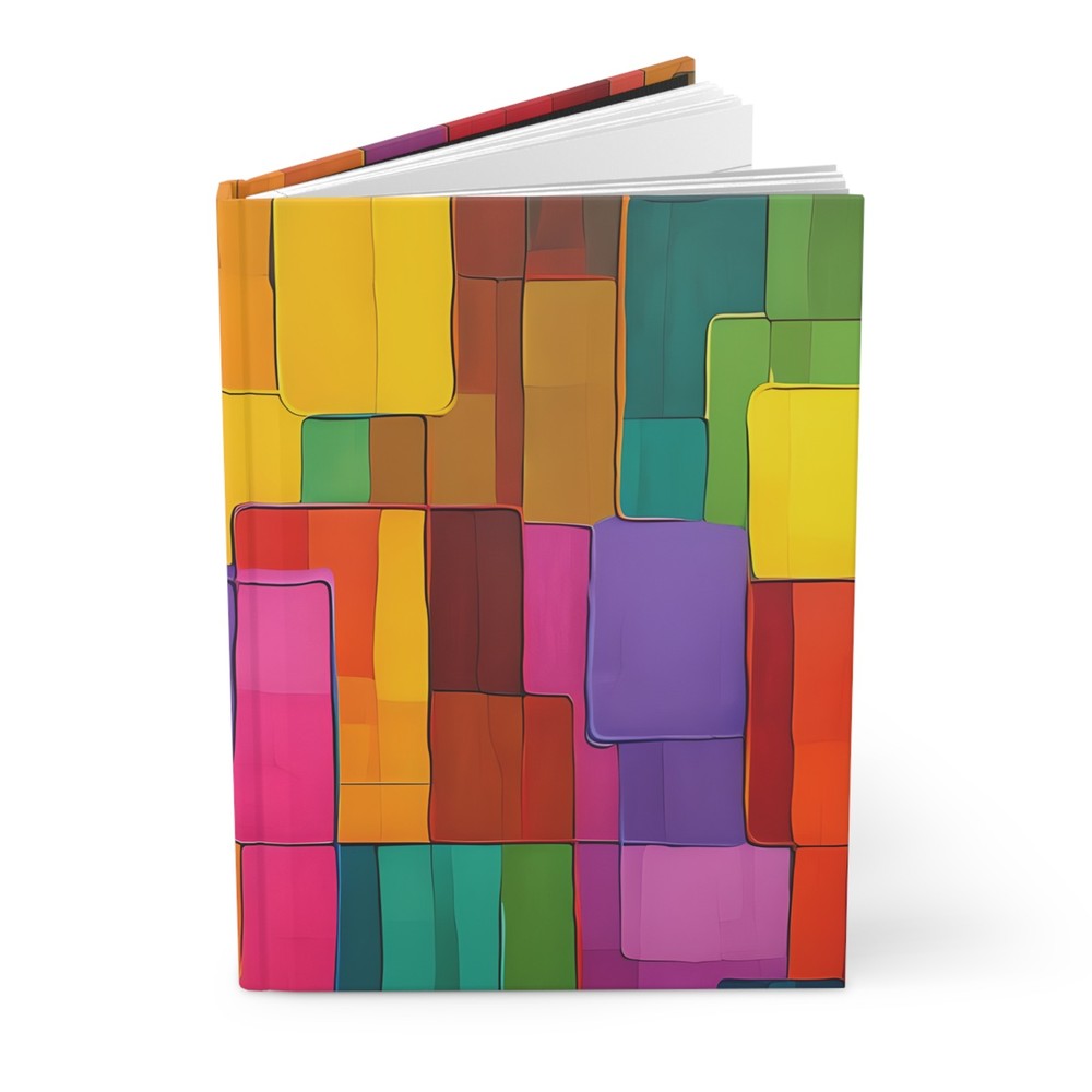 Colorful Abstract Blocks Journal | Hardcover Notebook | Personal Diary Gift