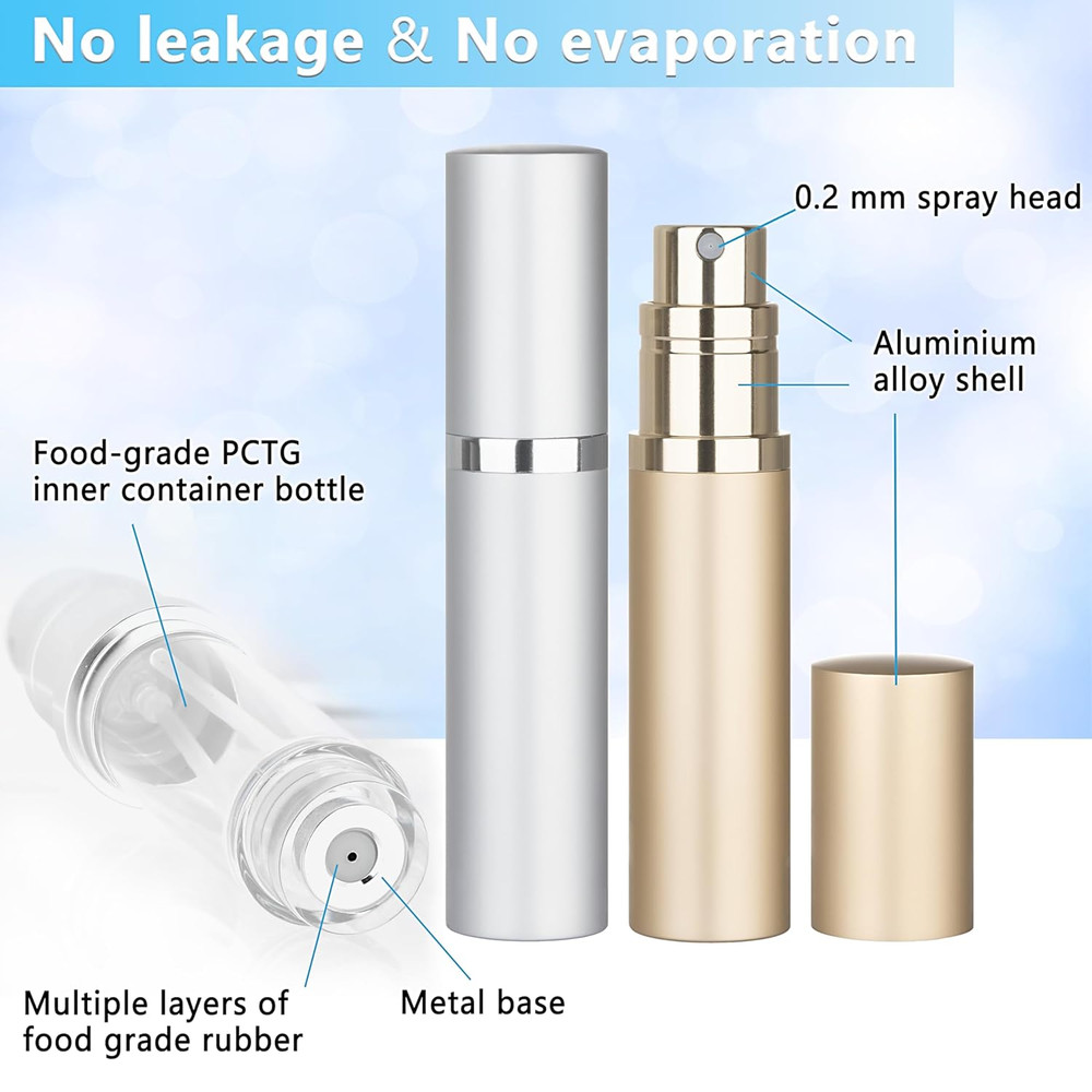 Refillable Perfume Atomizer Travel Bottle 3-Pack 5ml Leakproof Luxury Travel Per