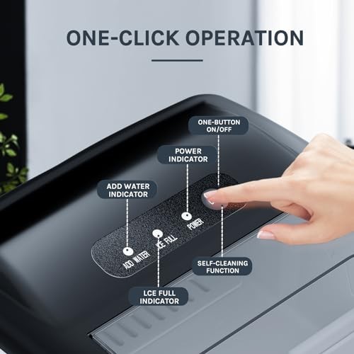 KISMILE ICE MAKERS COUNTERTOP WITH CARRY HANDLE - BLACK