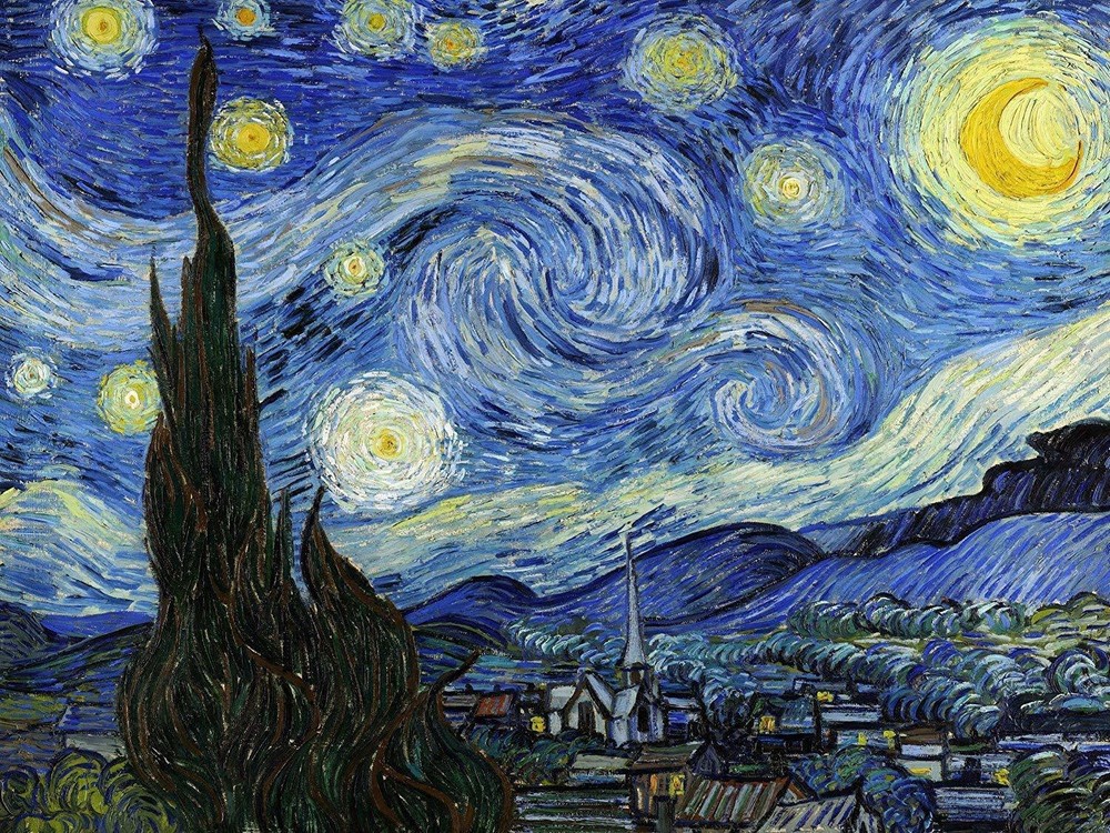 Starry Night By Van Gogh Accent Tile Mural Kitchen Wall Backsplash Ceramic 10x8