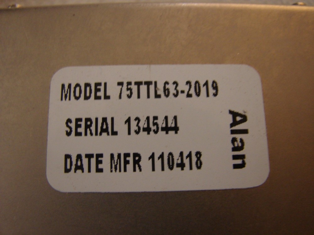 ALAN INDUSTRIES 75TTL63-2019 TTL Series Programmable Attenuator