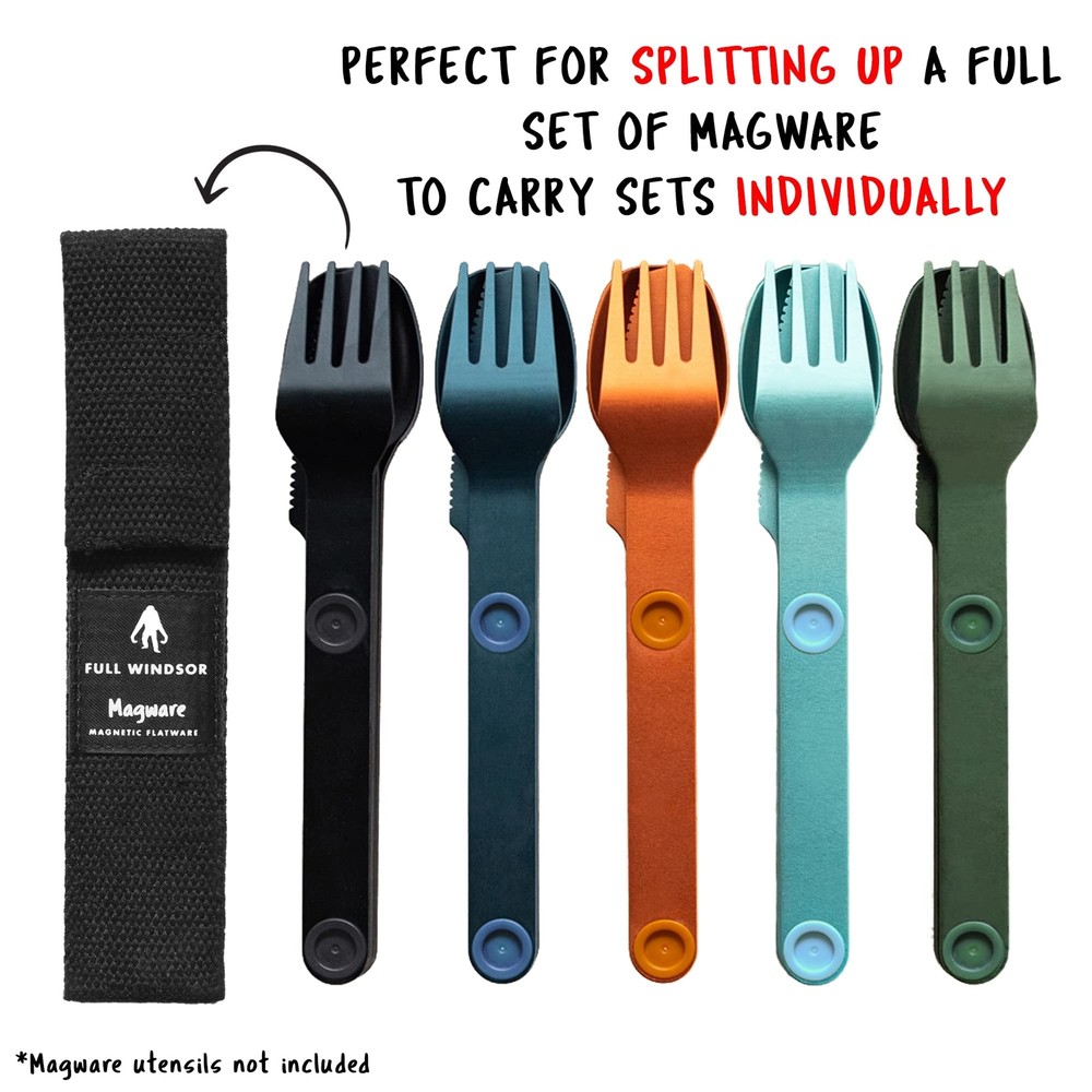 Magware Single Set Pouch - Travel and Camping Utensils Pouch - Reusable Folda...