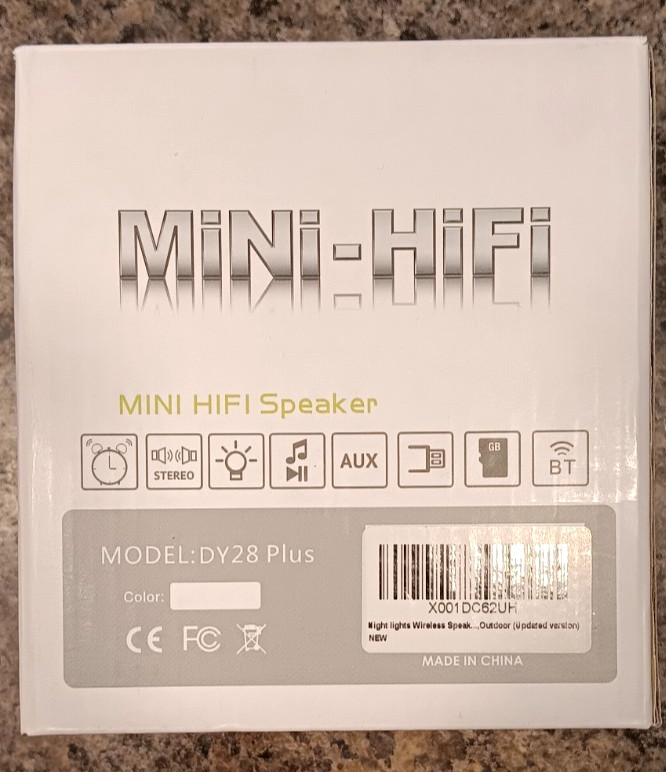 WamGra Bluetooth Speaker Clock Digital Alarm Mini HiFi Color Night Light
