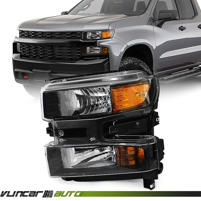 For Chevy Silverado 1500 2019-2022 Halogen Headlight Headlamp Driver Left