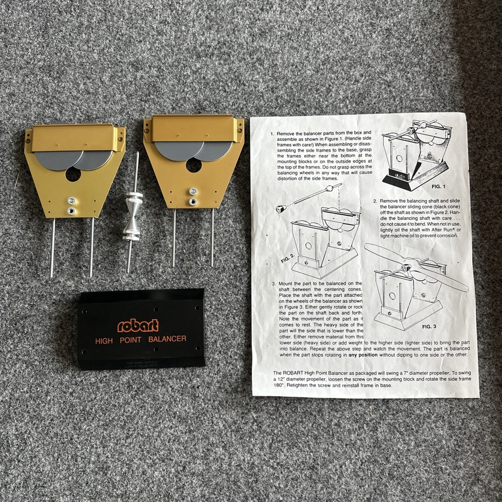 Robart High Point Balancer For Props, Wheels, Rotors, etc., w/ instructions