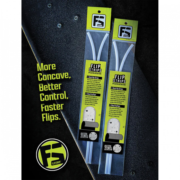 Flip Strips Skateboard Grip Enhancer White 2 Pieces
