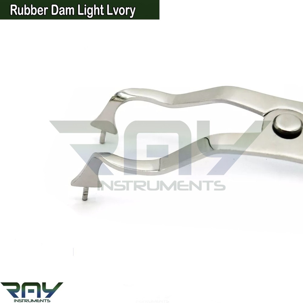 Dental Endodontic Rubber Dam Light Ivory Clamps Forceps Restorative Instruments