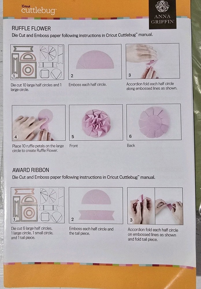 Cuttlebug Anna Griffin Paper Tricks 2 Set 8 Dies, 6 Emboss Folders, Rubber Mat