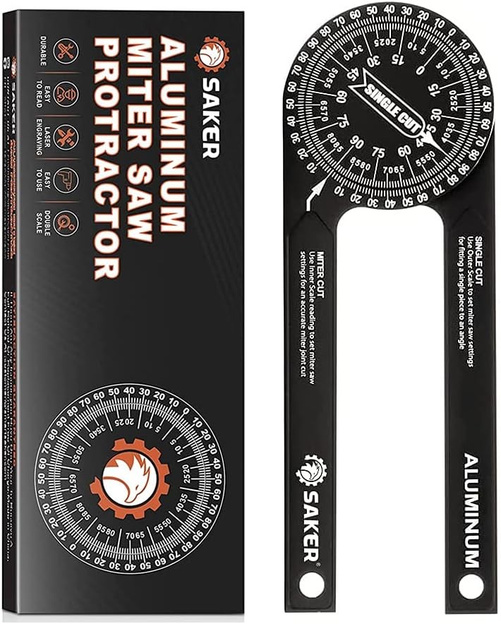 Saker Angle Finder Miter Saw Protractor 7 Inch