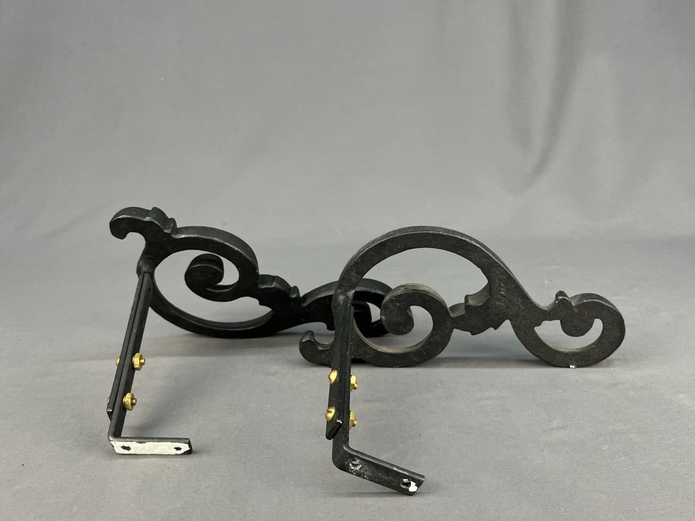 6 (3 Pairs) Cast Iron Scroll 7 3/4" Adjustable Drape Curtain Tie Hold Backs