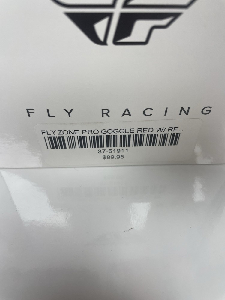 Fly Racing Zone Pro Goggles Red - Red Mirror/Smoke Lens