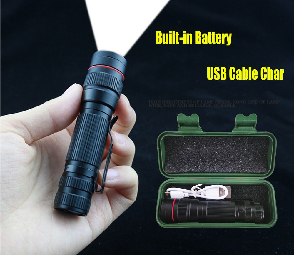 Super Bright 99000000LM LED Flashlight High Powered Torch USB Rechargeable Lamp