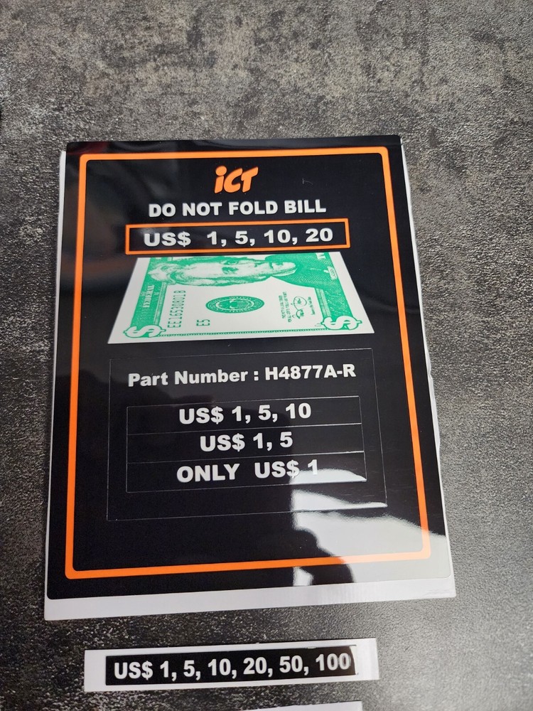 ICT PA7 Bill Acceptor Mounting Face Plate, Hardware, Harness Kit Replacement