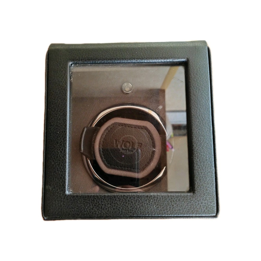 Wolf Cub Module 1.8 Single Watch Winder - Black - Battery Operated