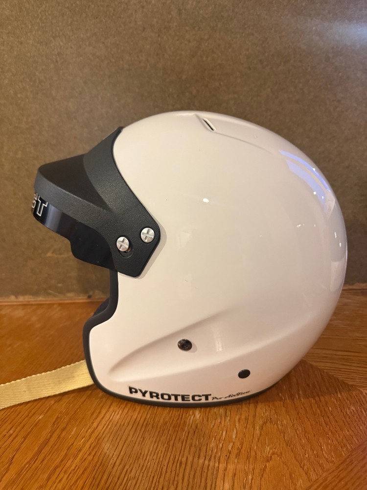 PYROTECT Helmet Pro Air Flow L Snell SA2010 With Visor Racing White Shell