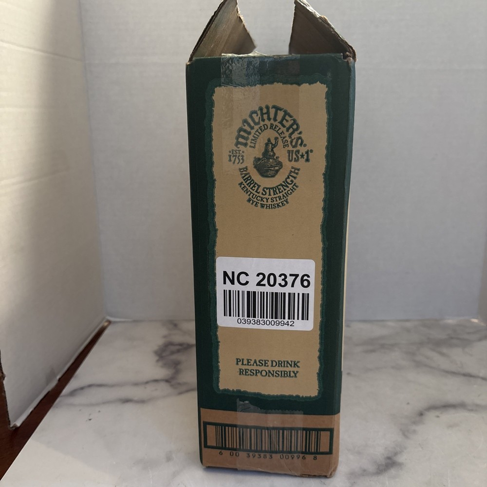 Michter's Limited Release Barrel Strength Rye- Whiskey Box w/ Insert