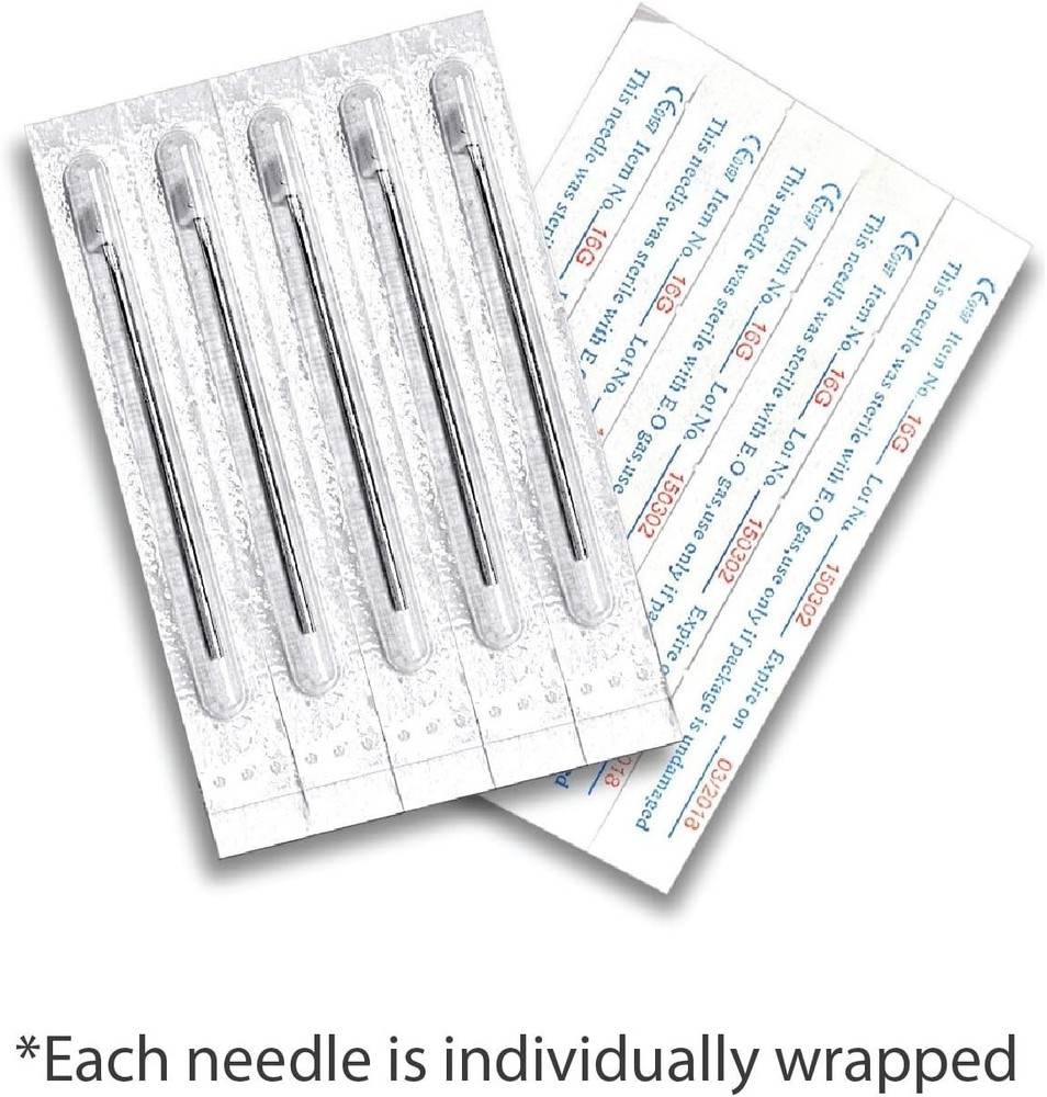 10 Pack 18G Sharp Hollow Piercing Needles - Sterile & Individually Sealed