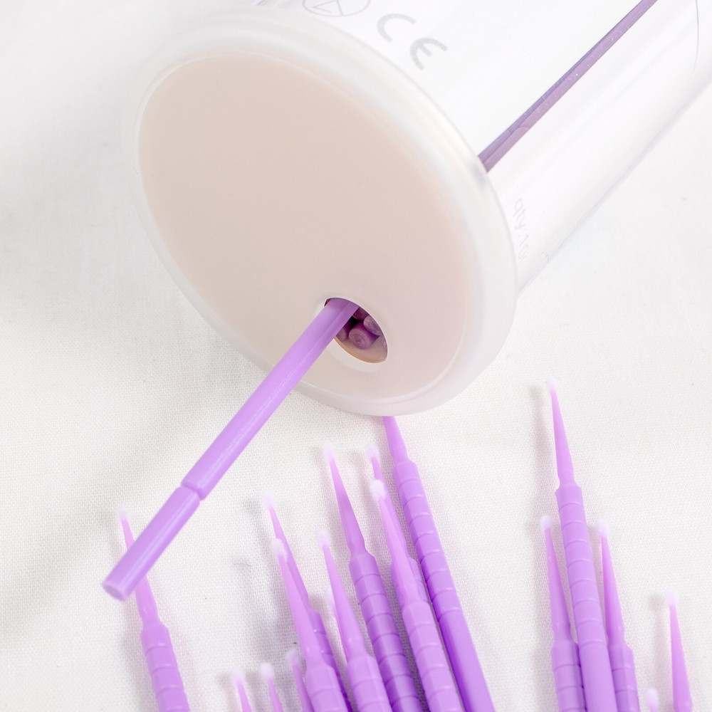Dental Microbrush Disposable Applicators Tips Micro Brush Cleaning 2.0mm Fine