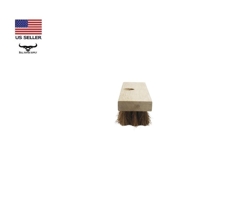 Natural Bristle Wood Deck 7.5" Scrub Brush Standard Threaded Pole Socket