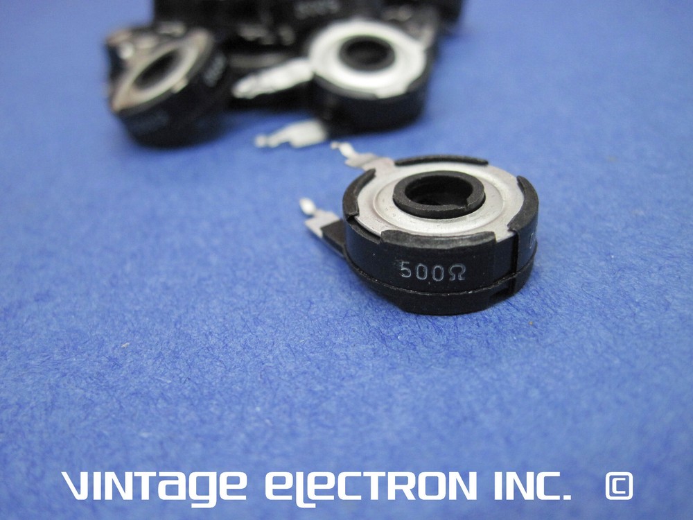 (10) ISKRA Linear Trim Pot (Variable Resistor): 500 Ohm 20% (Vertical PC Mount)