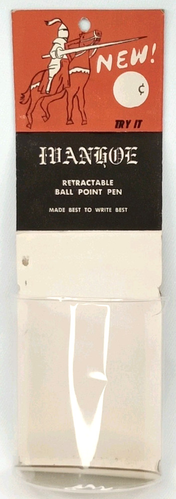 MCM Advertisement Store Display Ivanhoe Retractable Ball Point Pen 1950s