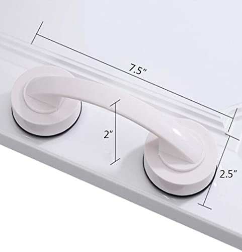 -Powerful Suction Cup Glass Mirror Door Handle, Refrigerator Drawer white large