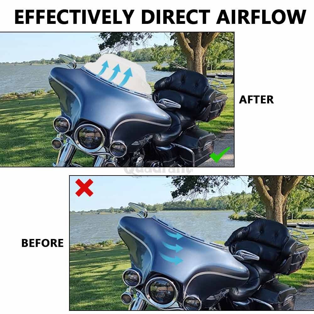 8" Clear Wave Windscreen Windshield For Harley Touring Electra Glide 1996-2013