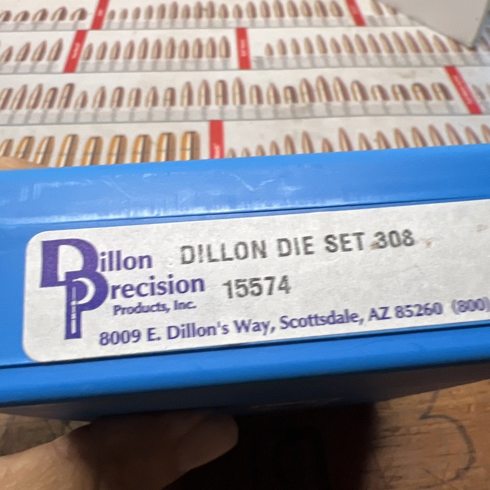 RELOADING TOOLS * THREE DIES SET * DILLON * STEEL * 308 WIN * 15574