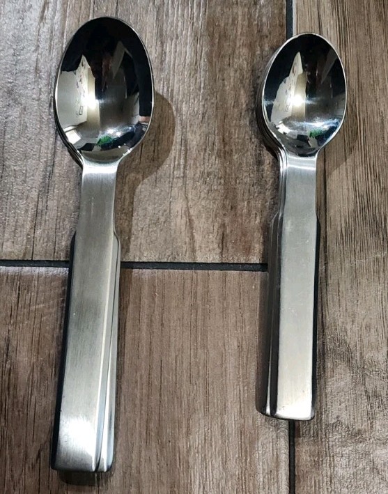Stanley Roberts OBLIQUE Stainless Flatware SPOONS TEASPOONS Korea 5 PIECE SET