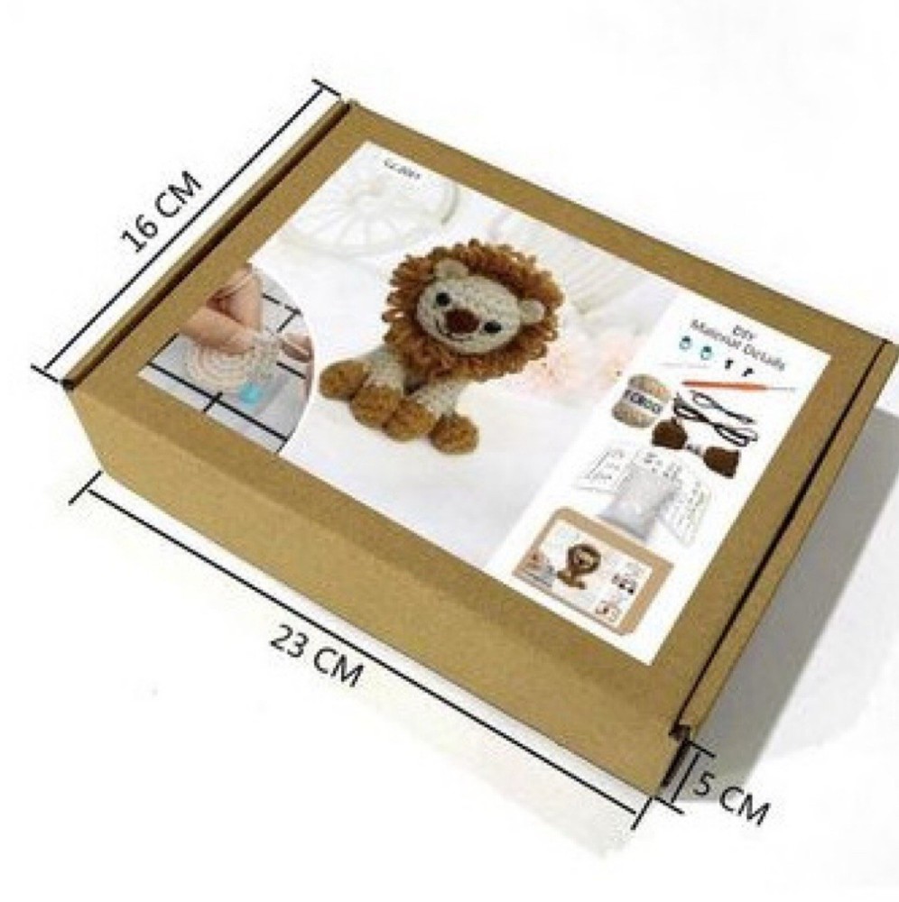 DIY Full Crochet Kit For Beginners Amigurumi Lion + Video Tutorial