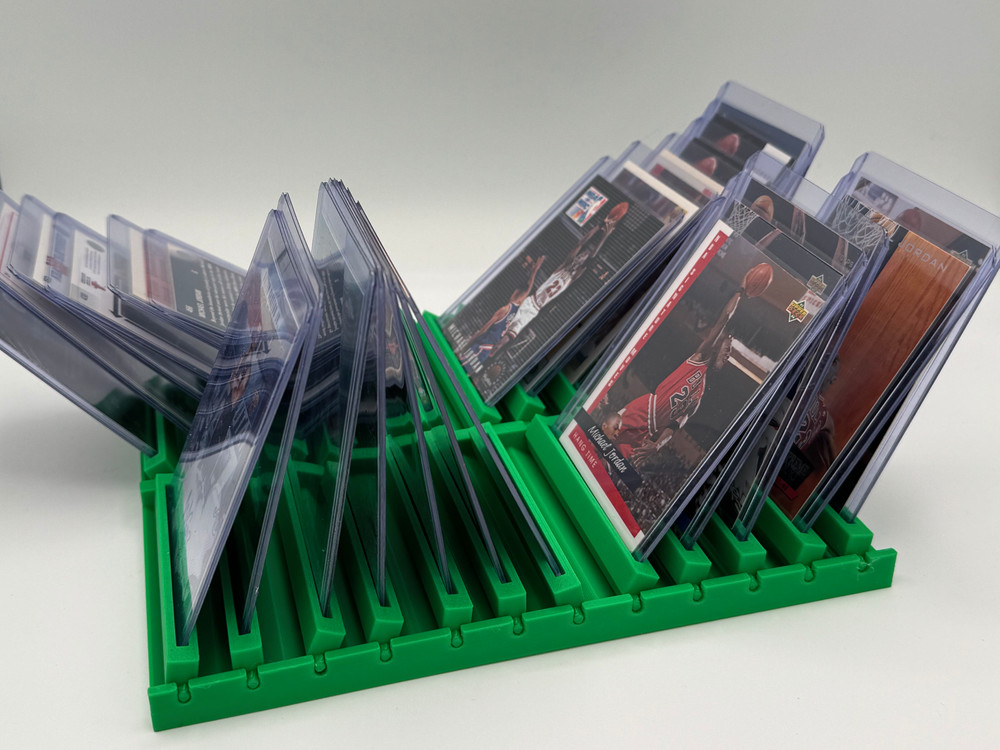 Green Flip Station – Top Loader Display – Dual Row Browsing Rack (Holds 24)