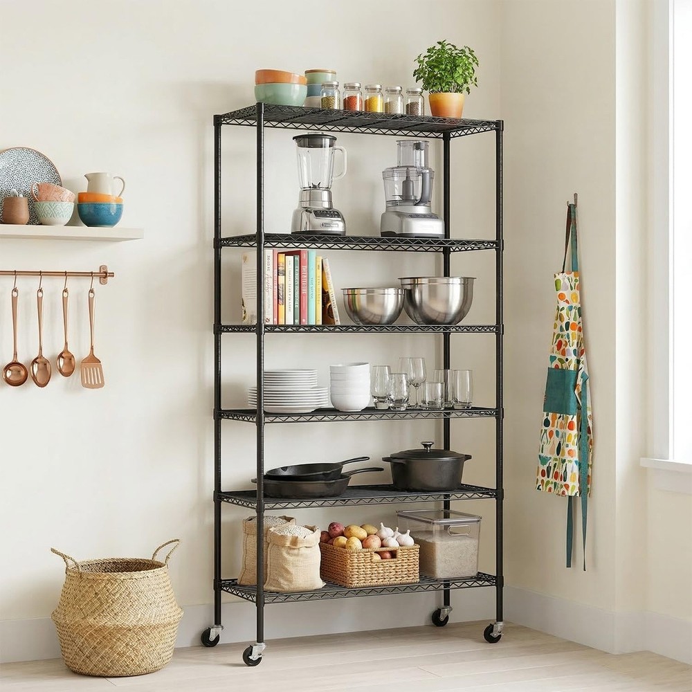 Garage Storage Shelf 6 Tier Heavy Duty Wire Rack